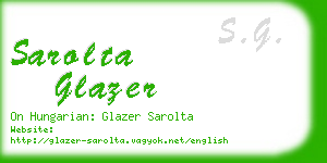 sarolta glazer business card